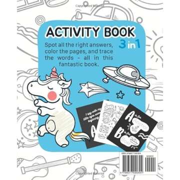 3 - 1 Activity Books - I Spy | Coloring Book | Word Tracing A - Z: Fun Activity book featuring puzzl...