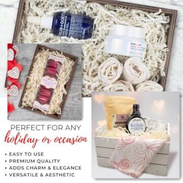 MagicWater Supply - 4 oz - Light Ivory- Crinkle Cut Paper Shred Filler great for Gift Wrapping, Bask...