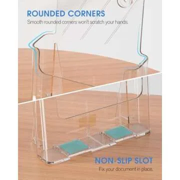 KTRIO Acrylic Brochure Holder - Clear Literature Display Stands
