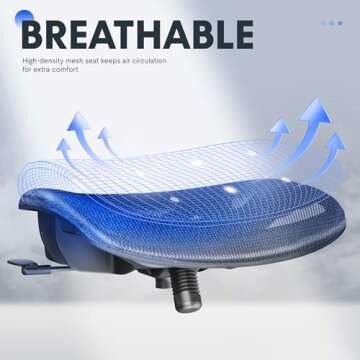 FLEXISPOT Ergonomic Office Chair, High Back Mesh Computer Chair, Comfy Home Office Desk Chairs with Lumbar Support Tilt Function 3D Headrest 2D Armrest, Heavy Duty Executive Office Chair OC3 Mesh Gray