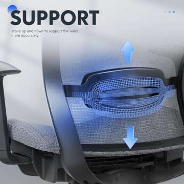 FLEXISPOT Ergonomic Office Chair, High Back Mesh Computer Chair, Comfy Home Office Desk Chairs with Lumbar Support Tilt Function 3D Headrest 2D Armrest, Heavy Duty Executive Office Chair OC3 Mesh Gray