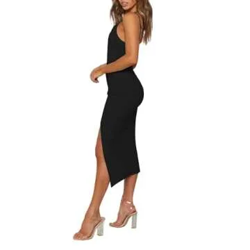 Stylish LYANER Women's Spaghetti Strap Bodycon Dress