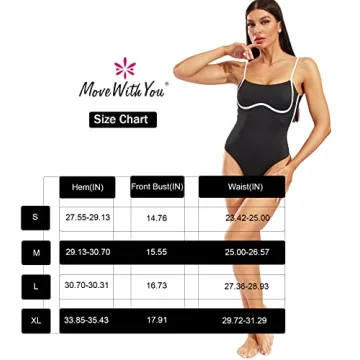 Move With You Women's Sexy Backless Swimsuit with Tummy Control