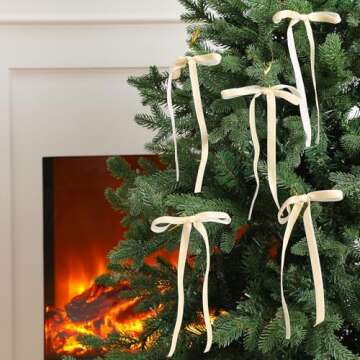 Glitinsel 24 Pcs Velvet Ribbon Bows Twist Tie Coquette Bows for Bachelorette Bridal Shower Coquette Birthday Party Christmas Tree Wreath Decoration Supplies