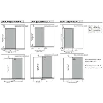 DIYHD 42" Concealed Sliding Barn Door Hardware with Soft Close Mechanism,No Floor Track,Fit Openning Width 34"~38"