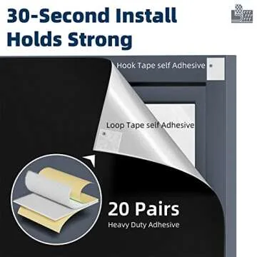 NIGHTON Portable Blackout Curtains 100"×57" Strong Hook and Loop Tape Strips with Adhesive,Blackout Shades That can be Cut,100% Blackout Material Blackout Blinds for Baby Nursery or Travel Use-Black