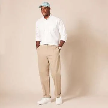 Amazon Essentials Men's Long Sleeve Oxford Shirt White