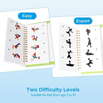 Vanmor Travel Tangram Puzzle - Engaging Brain Teaser for Kids