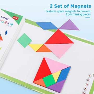 Vanmor Travel Tangram Puzzle - Engaging Brain Teaser for Kids