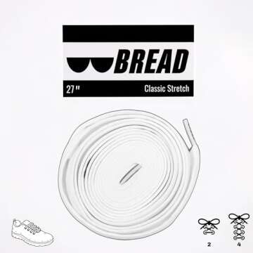 Bread Elastic Shoelaces Cloud White, 54"