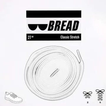Bread Elastic Shoelaces Cloud White, 54"