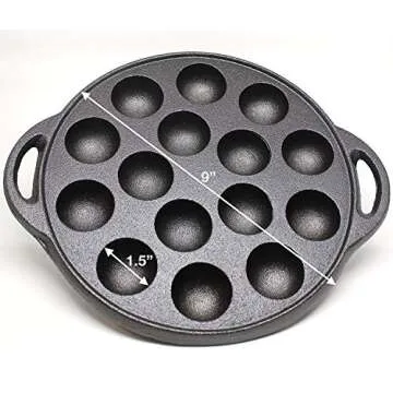 Kasian House Cast Iron Griddle for Poffertjes and More
