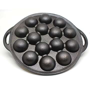 Kasian House Cast Iron Griddle for Poffertjes and More