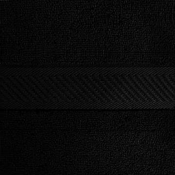 Utopia Towels 6 Pack Medium Bath Towel Set, 100% Ring Spun Cotton (24 x 48 Inches) Medium Lightweight and Highly Absorbent Quick Drying Towels, Premium Towels for Hotel, Spa and Bathroom (Black)