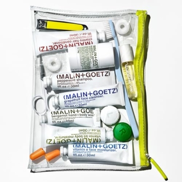 "Malin + Goetz Essential Starter Kit, 1 Fl. Oz. - Hair Shampoo & Conditioner, Facial Cleanser & Moisturizer, Hand & Body Wash, Body Moisturizer, Travel Kit, Vegan & Cruelty Free"