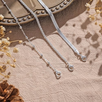 Silver Layered Bracelets Set for Women - Stackable Jewelry