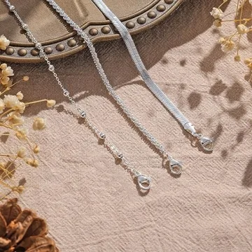 Silver Layered Bracelets Set for Women - Stackable Jewelry