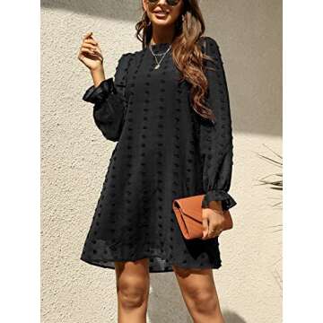 Stylish FAMITION Long Sleeve Dress for Women 2024