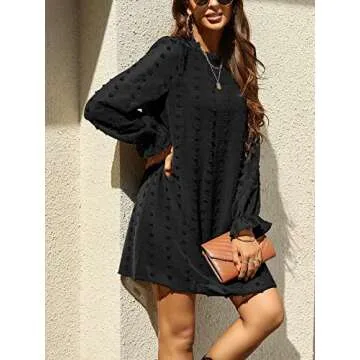 Stylish FAMITION Long Sleeve Dress for Women 2024