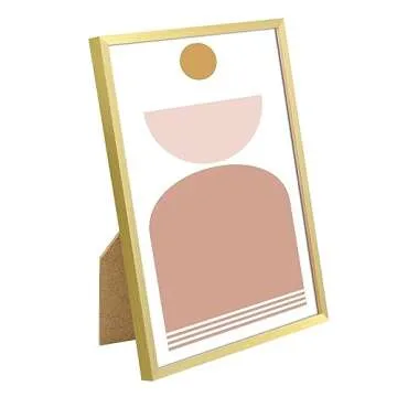 upsimples 8x10 Picture Frame Set of 3, Made of High Definition Glass for 8 x 10, Wall and Tabletop D...