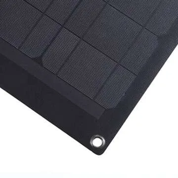 Lensun 100W 12V Black Fiberglass Semi-Flexible Monocrystalline Solar Panel for 12V Charge Battery on Boats, Caravans, Motorhomes, Yachts, RVs…