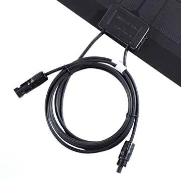 Lensun 100W 12V Black Fiberglass Semi-Flexible Monocrystalline Solar Panel for 12V Charge Battery on Boats, Caravans, Motorhomes, Yachts, RVs…