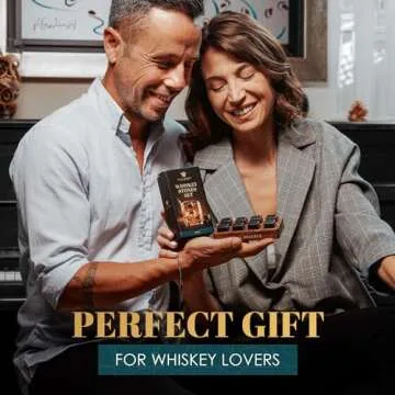 Whiskey Stones Gift Set by Royal Reserve – Artisan Crafted Reusable Chilling Rocks for Scotch Bourbon – Valentines Day Gifts for Him Men Husband Boyfriend Guy