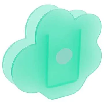 Pink Acrylic Cloud Shaped Flower Vase Make Up Brush Pen Holder Elegant Modern Contemporary Design Vase for Home Office Wedding Decor (Frosted Green)