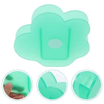 Pink Acrylic Cloud Shaped Flower Vase Make Up Brush Pen Holder Elegant Modern Contemporary Design Vase for Home Office Wedding Decor (Frosted Green)