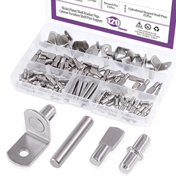 Swpeet 120Pcs Shelf Pins Kit - Versatile Shelf Support Pins