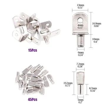 Swpeet 120Pcs Shelf Pins Kit - Versatile Shelf Support Pins