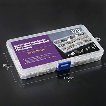 Swpeet 120Pcs Shelf Pins Kit - Versatile Shelf Support Pins