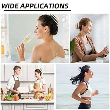 White Claw Clip Thick Hair Long HairAcrylic Hair Banana Barrettes, Non-slip Strong Hold French Butterfly Jaw Clips Shell Grip Pin Clamp - Creamy Stylish Hair Clip Accessories for Women (10Pack)