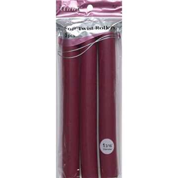 Annie Salon Style Soft Flexible Twist Hair Rollers - Perfect for All Hair Types - Pack of 3