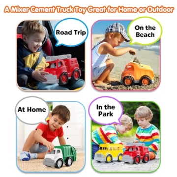 Eco-Friendly Cement Mixer Toy Truck for Toddlers - Safe & Durable