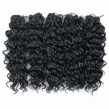 GoGo Curl Crochet Hair for Black Women - Short Beach Curl Extensions (10inch, 5Packs)