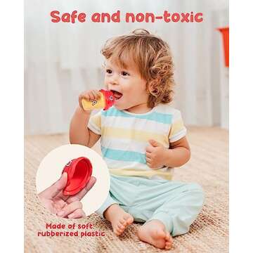 JoyCat Ice Cream Counting and Color Sorting Set Stacking Toys for Kids 3-5, Alphabet Learning Toys for Fine Motor Skills, ABC Learning Sets with Safety, Preschool Classroom Must Haves for Toddlers