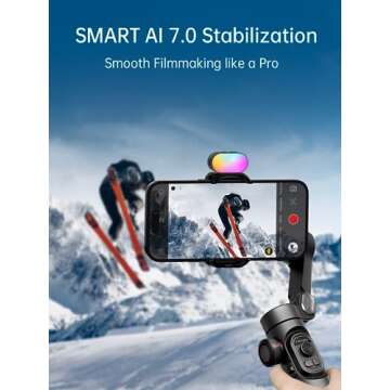 Gimbal Stabilizer Smartphone iPhone Video: iPhone Stabilizer Gimbal Smartphone Foldable 3-Axis Handheld Portable Android Gimbal TikTok YouTube Vlog Recording AOCHUAN Smart XE Series (Smart XE KIT)