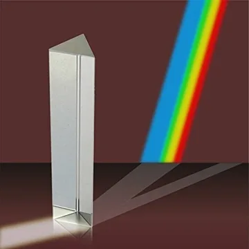 Amlong 6 Inch Crystal Optical Glass Prism for Light Spectrum