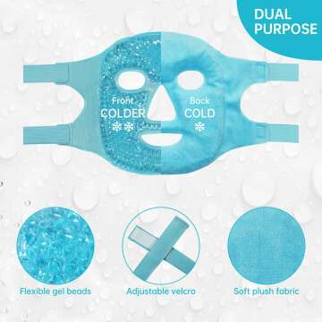 Cold Face Eye Mask Ice Pack for Puffiness Relief