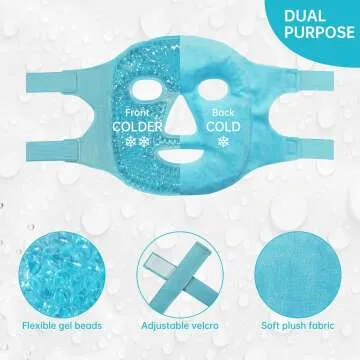 Cold Face Eye Mask Ice Pack for Puffiness Relief