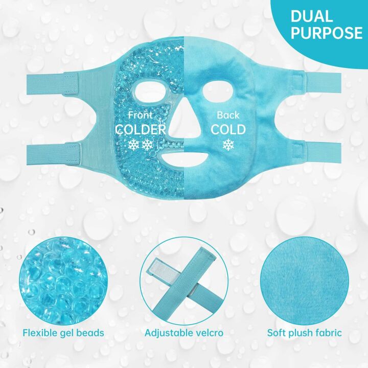 Cold Face Eye Mask Ice Pack for Puffiness Relief