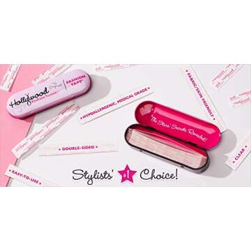 Hollywood Fashion Secrets Fashion Tape Tin, 4 Pack x 36 ct tin