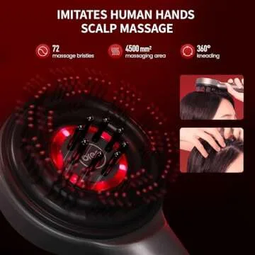 Breo Scalp3 Scalp Massaging Brush, Shiatsu Hair Scalp Massager with IPX7 Waterproof, Cordless & Portable, Electric for Scalp & Hair, Head, Home Relaxation