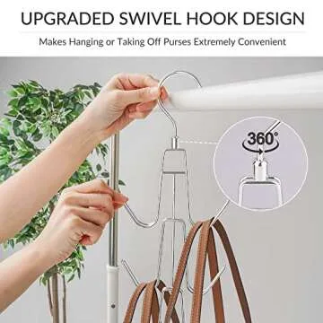 ZEDODIER Purse Hanger Organizer Set - 4 Pack Solution