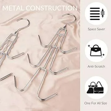ZEDODIER Purse Hanger Organizer Set - 4 Pack Solution