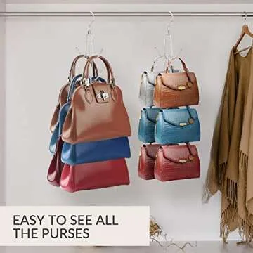 ZEDODIER Purse Hanger Organizer Set - 4 Pack Solution