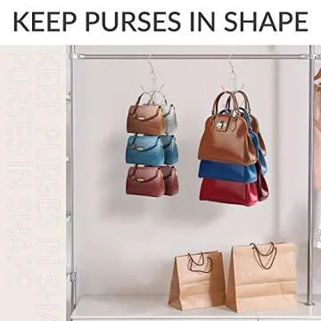 ZEDODIER Purse Hanger Organizer Set - 4 Pack Solution