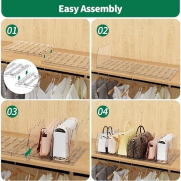 SPACEKEEPER Adjustable Shelf Divider for Perfect Organization
