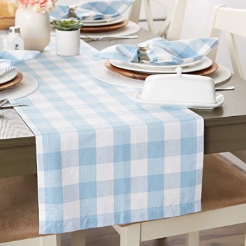 DII Buffalo Check Table Runner for Festive Dining